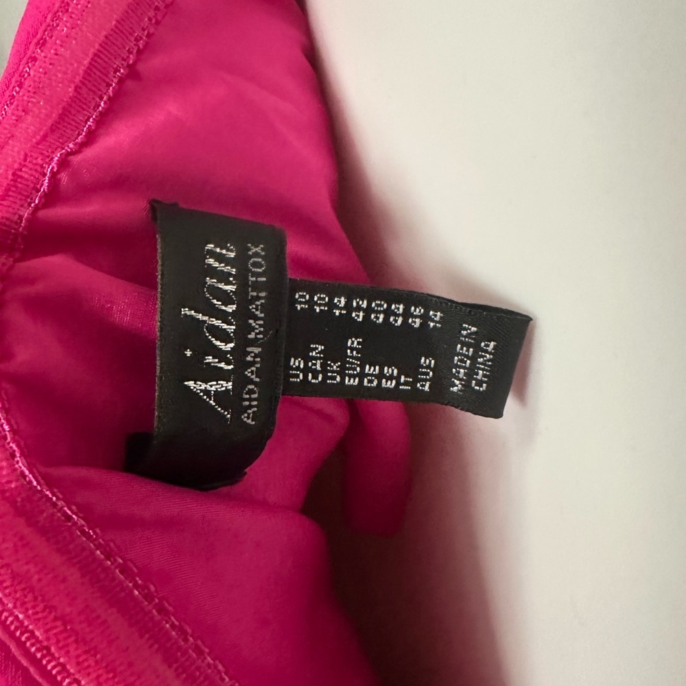 Strapless High-Low Fuchsia Cocktail Dress - Picture 6 of 7